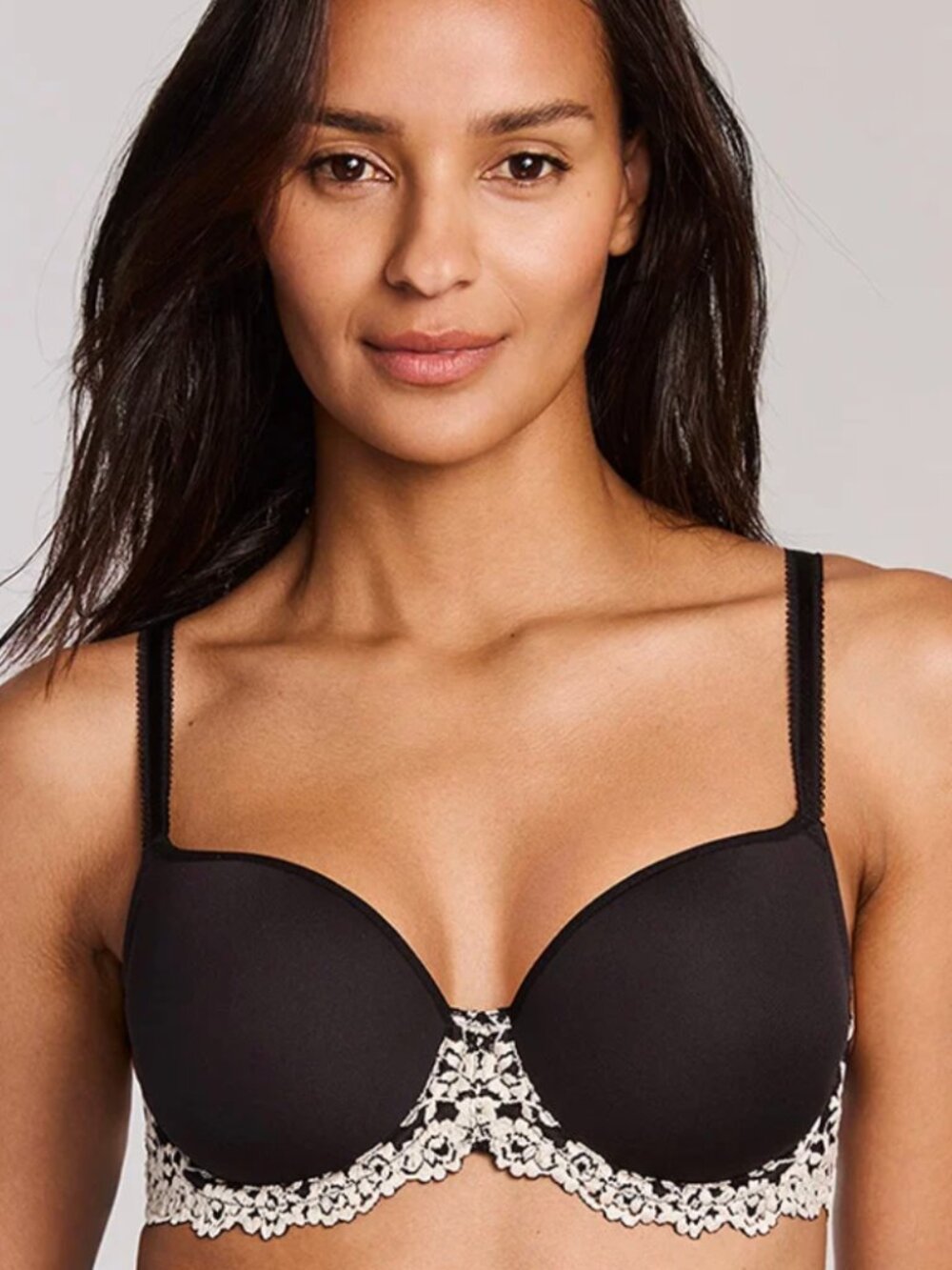Wacoal 853191 Women's Embrace Lace Underwire Embroidered T-Shirt Bra Black 32DDD